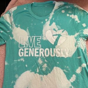 One-Of-A-Kind Tie-Dyed Live Generously Tee